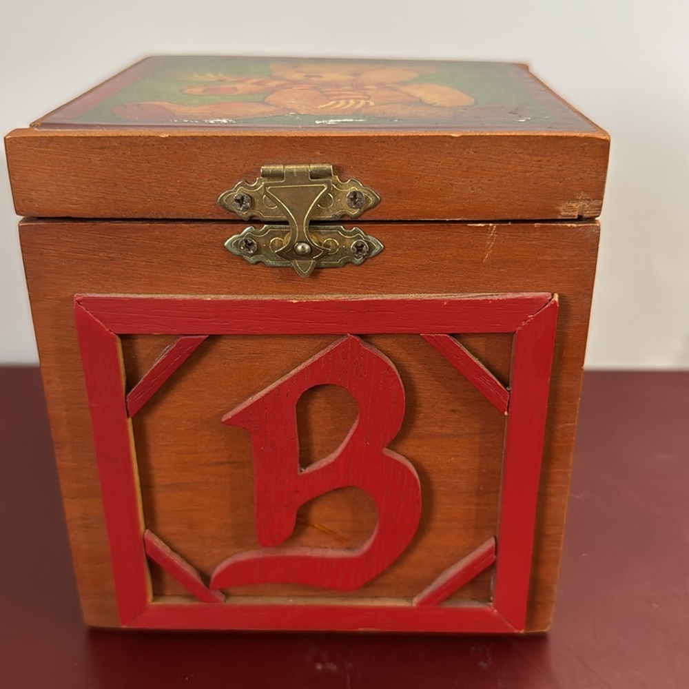Rare Piece Vintage Music Box Pop Up Teddy Bear Sound of Music Song - Picture 12 of 12
